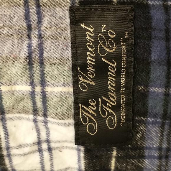 Thick USA Made Flannel Plaid Tunic Shirt Sleepshirt Unisex XL 100 Cotton Tartan - Picture 3 of 11